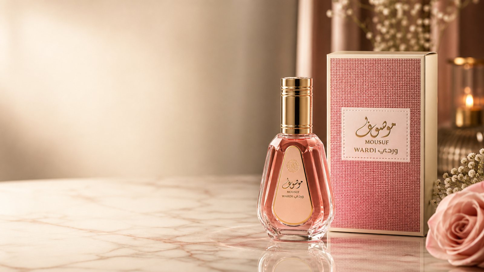 Mousuf Wardi parfum met verpakking